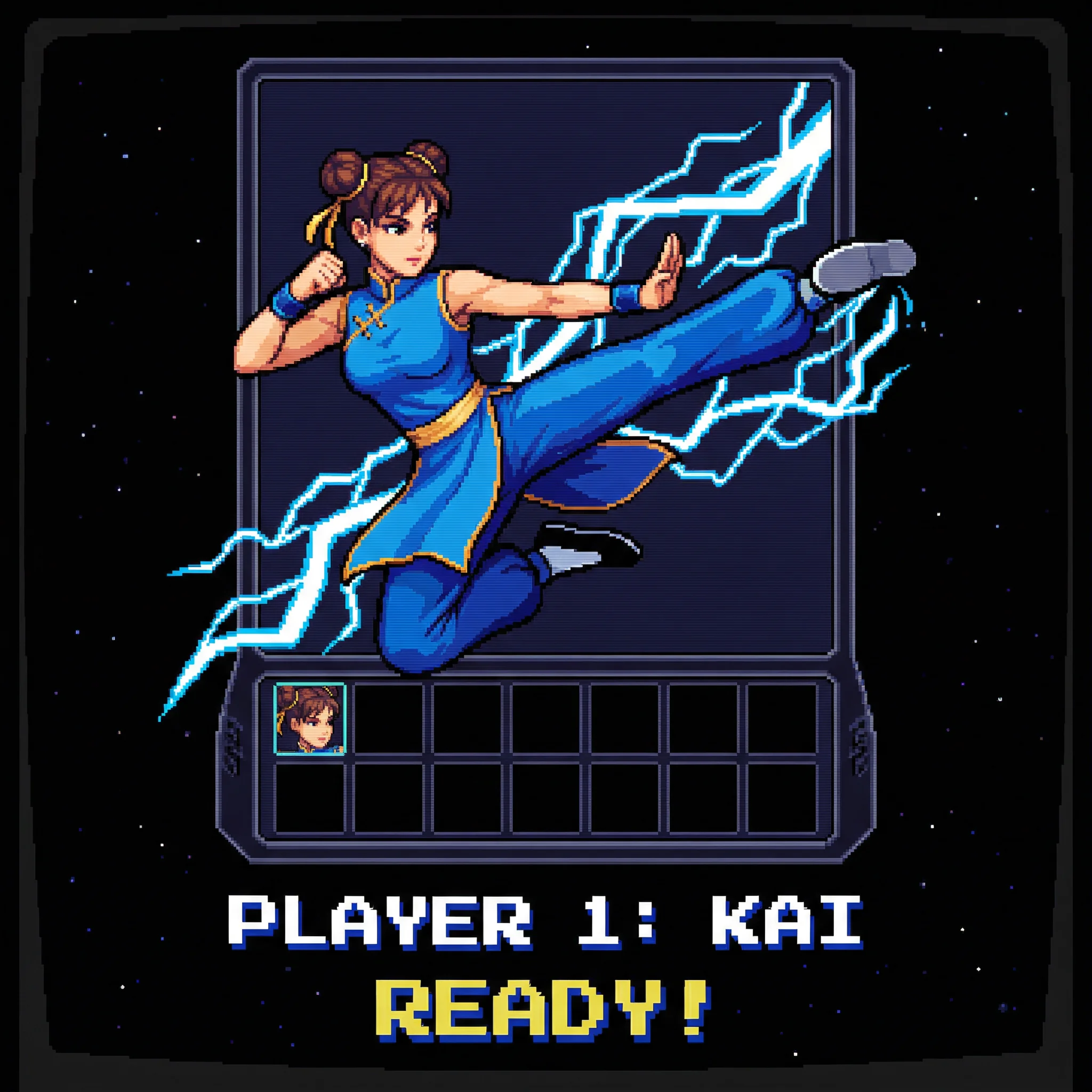 格斗家春丽的像素头像 - 赏金女王 角色