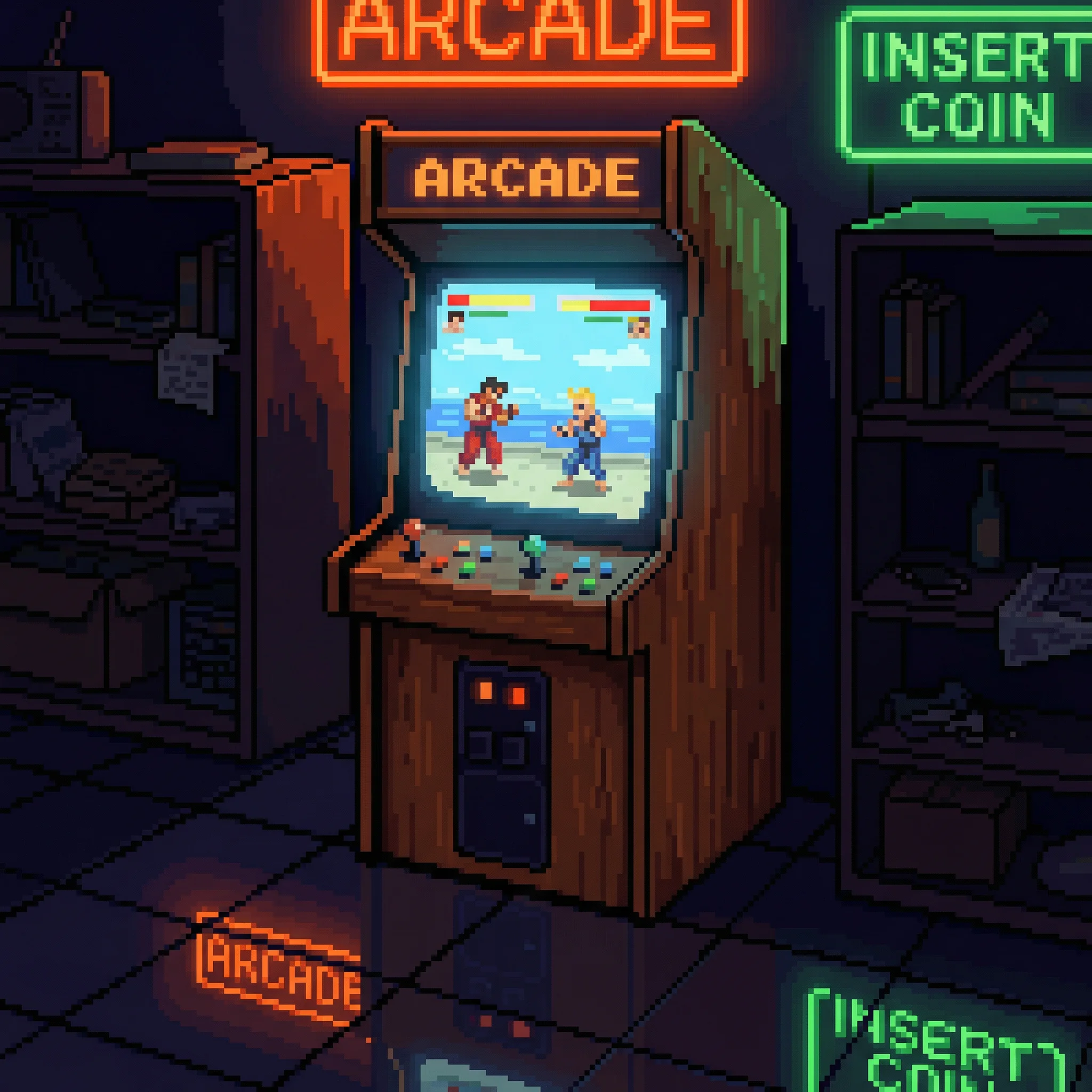 像素艺术作品：怀旧街机厅 - 赏金女王 社区创作